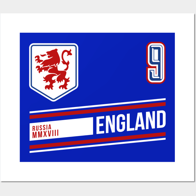 England World Soccer Football Jersey Style Wall Art by CR8ART